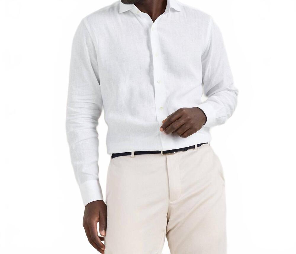 NEW PETER MILLAR astino solid sport shirt in white
